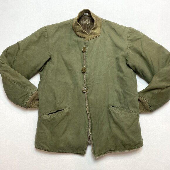 WWII WW2 Korean War Size 38-40 US ARMY M43 M-1943 Field Jacket Pile Liner OD